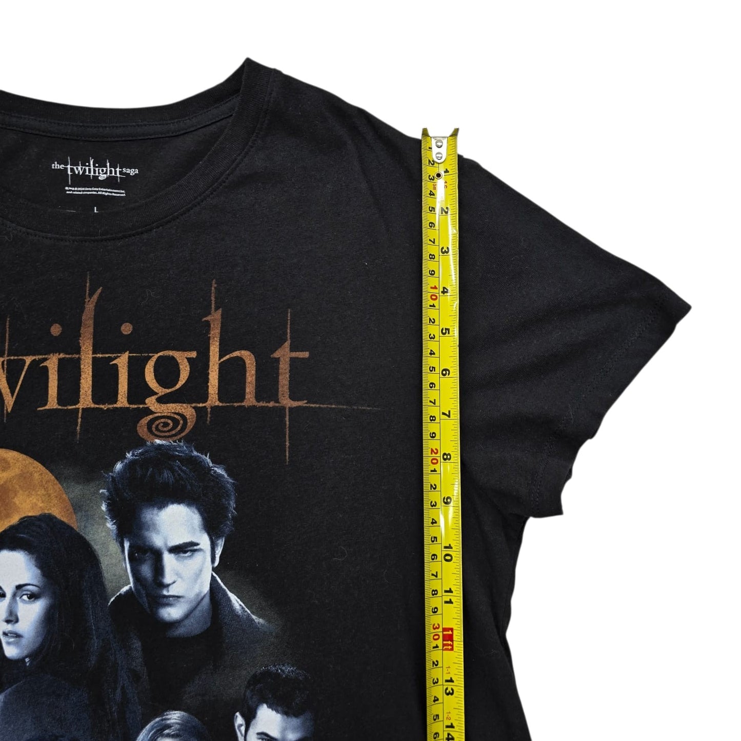 Twilight Saga Women's Black Bella Edward Movie Poster Tee L