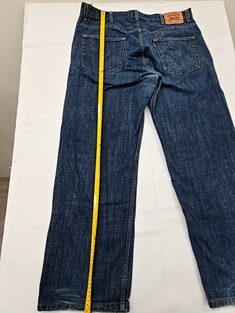 Levi's 569 Loose Straight Dark Wash Jeans 38x32 Men's