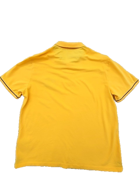 Champion Yellow Short Sleeve Polo Shirt Large Button Pocket Solid NWT