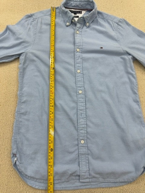 Tommy Hilfiger Men's Blue Flex Slim Fit Long Sleeve Shirt Size S