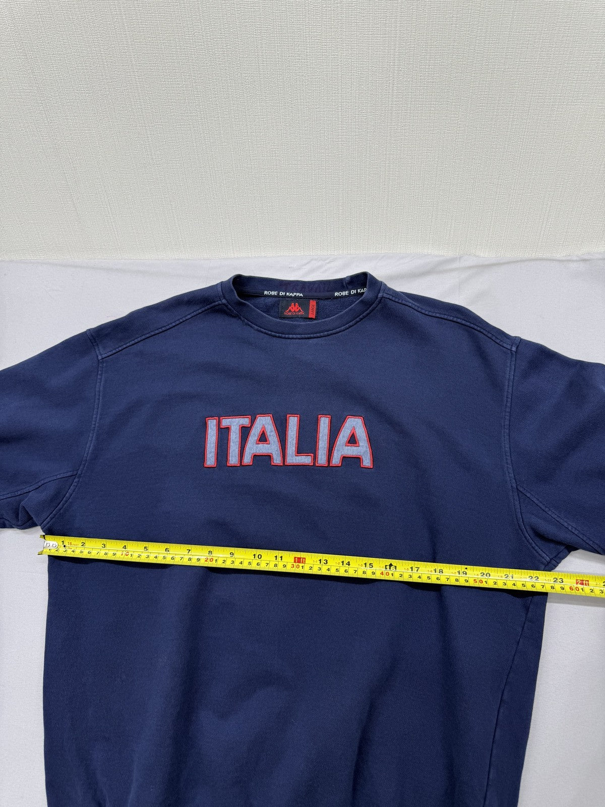 Kappa Women's Navy Crewneck Sweatshirt Large Italia Flag Fleece