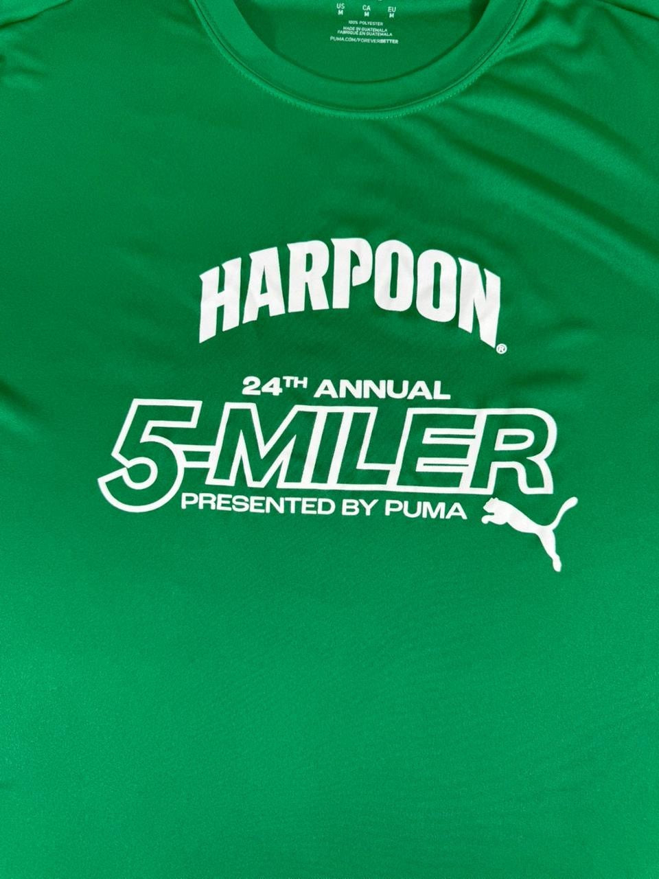 Puma Men's Medium Green Athletic T-Shirt Harpoon 5-Miler Running Tee