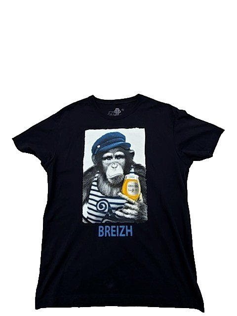 Palamana Unisex Black T-Shirt – Size XL, Adult Monkey 100 adult, Graphic