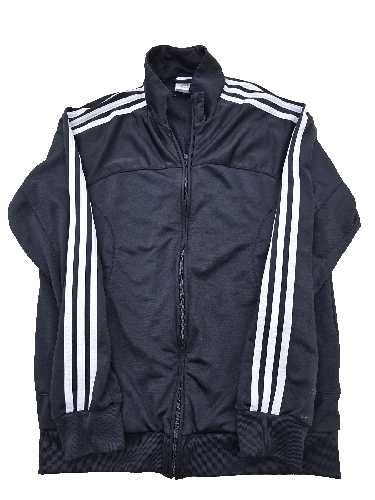 Adidas Men's Black Track Jacket M 3-Stripes Full Zip Training