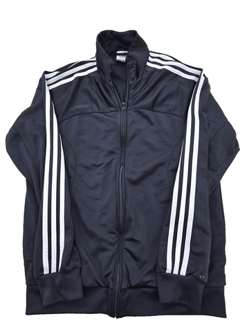 Adidas Men's Black Track Jacket M 3-Stripes Full Zip Training