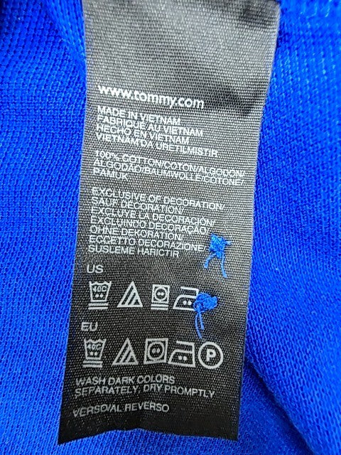 Tommy Hilfiger Men Blue Logo Polo Shirt Size M New?