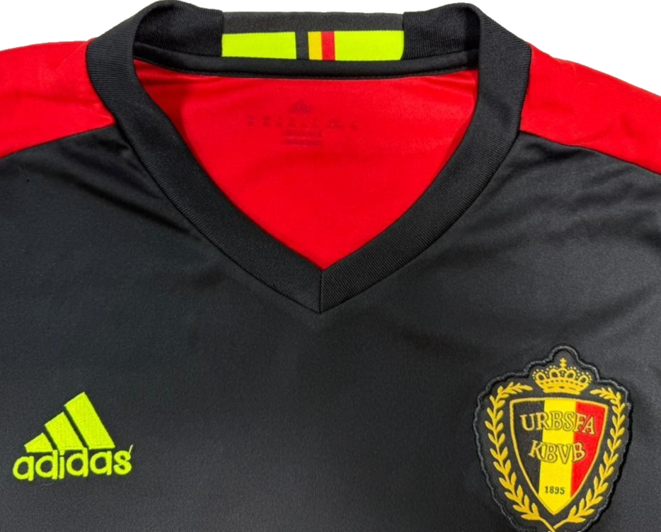 Adidas Men's Red Belgium Eden Hazard #10 Jersey Climacool Short Sleeve Size XL