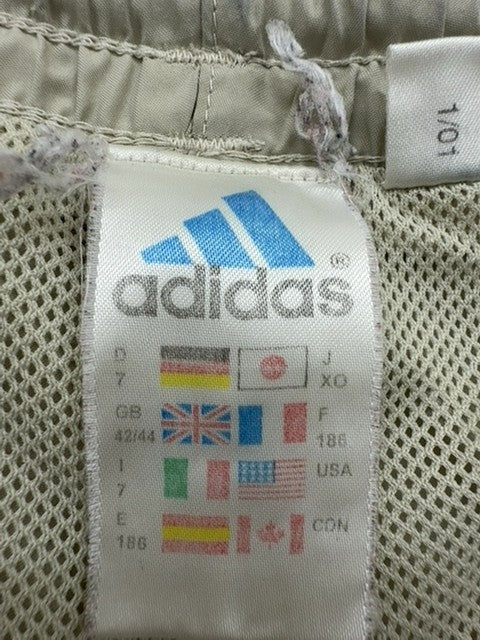 Adidas Men's Grey Track Pants L Open Hem 3-Stripes