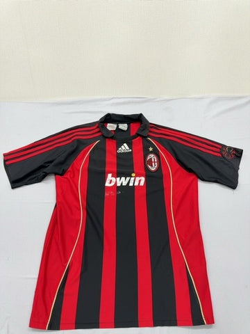 Adidas Men's Red Black ClimaCool Football Jersey Size M 2008 Striped