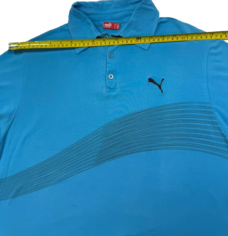Puma Mattr Grind Men's Golf Polo Shirt In An Aqua Blue Color - Size XXL