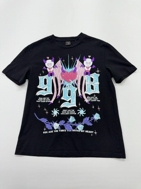 Bershka Boys Black T-Shirt size S product image 1