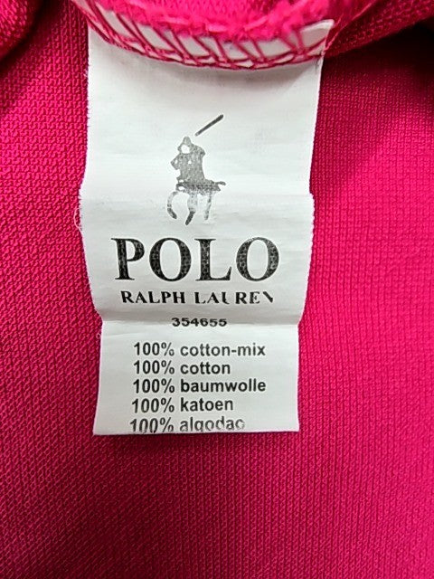 Polo Ralph Lauren Men Pink Pique Polo Shirt Size M Button Front Condition