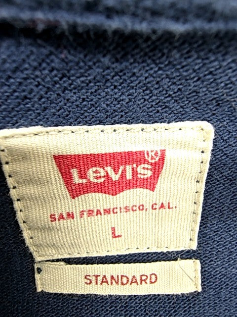 Levi's Men's Blue Cotton Polo Shirt L Short Sleeve Standard