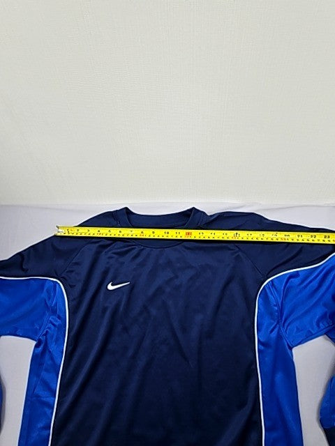 Nike Men's L Navy Blue Long Sleeve Training Jersey Polyester