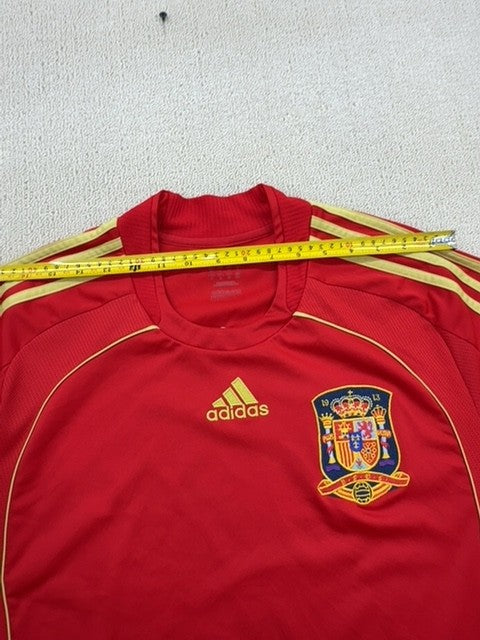 Adidas Men's Spain National Team Red Jersey Short Sleeve Climacool