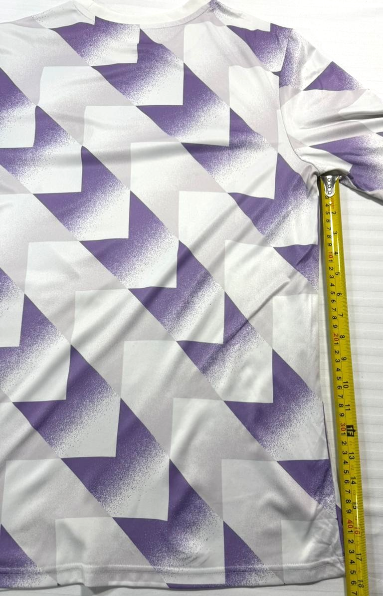 Adidas White Purple Pre-Match Football Shirt Jersey - Size XL