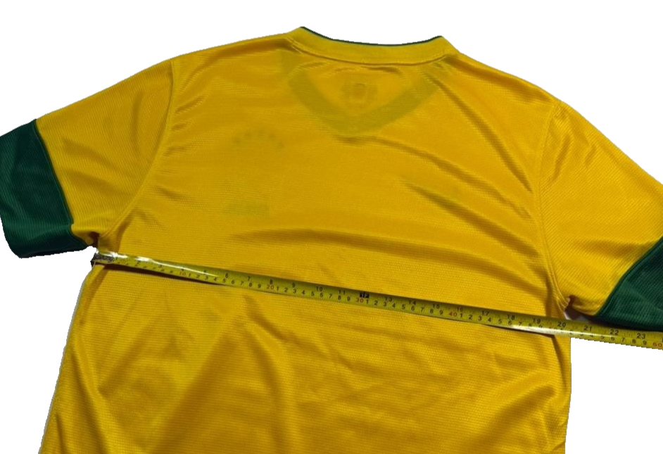 Nike Brazil National Team Soccer Jersey Yellow Green Men's Size L