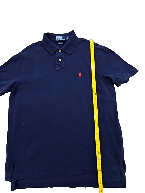 Polo Ralph Lauren Navy Short Sleeve Polo Shirt Men's L Custom Fit