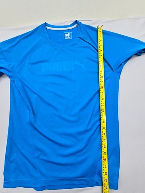 Puma Men's Blue Sport T-Shirt L Moisture Breathable Crew Neck