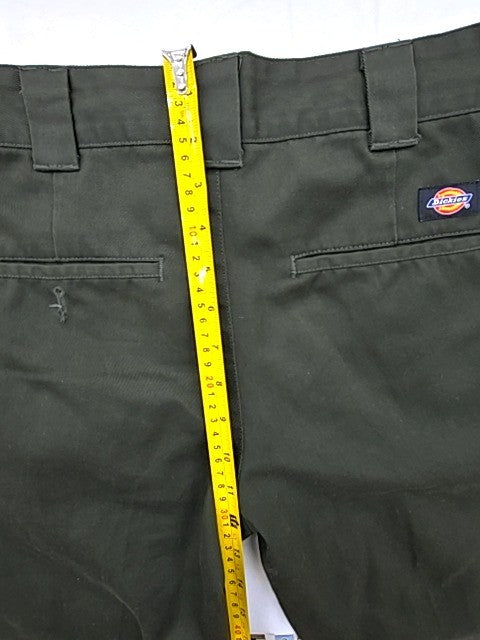 Dickies Slim Fit Olive Green Work Pants 30x32 Stretch Twill