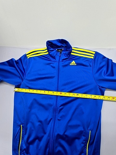 Adidas Blue 3-Stripes Track Jacket XL Full Zip Regular Fit