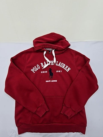 Polo Ralph Lauren Red Fleece Pullover Hoodie XXL Men Embroidered Logo