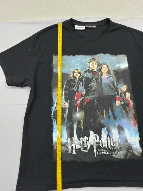 Harry Potter Goblet Fire Graphic T-Shirt XXL Black Crew Neck Unisex