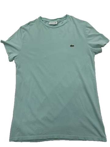 Lacoste Men's Light Green Pima Cotton S Short Sleeve Croc Logo Tee