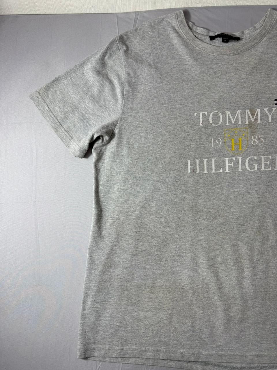 Tommy Hilfiger Men's Gray Graphic Logo T-Shirt Short Sleeve Size XL