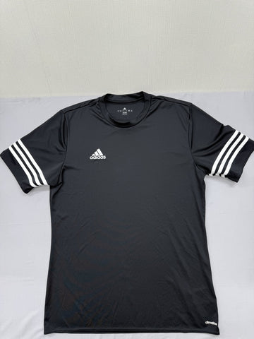 Adidas Climacool Black Jersey T-Shirt L Men Short Sleeve 3-Stripes