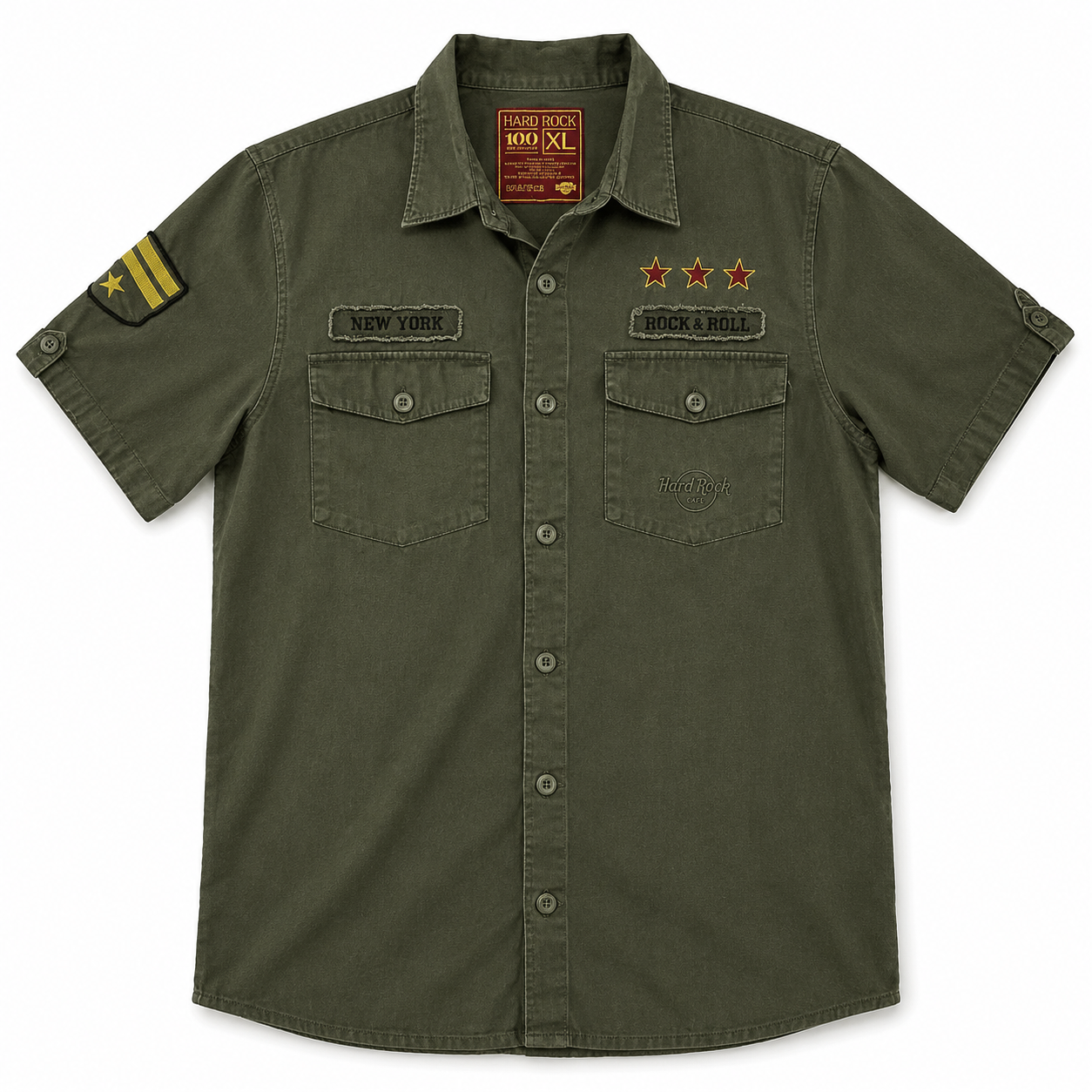Hard Rock Cafe Men Green Shirt size XL product image 2