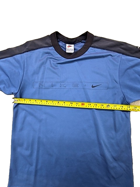Nike Unisex Blue Crewneck Short Sleeve T-Shirt Size S Black Trim