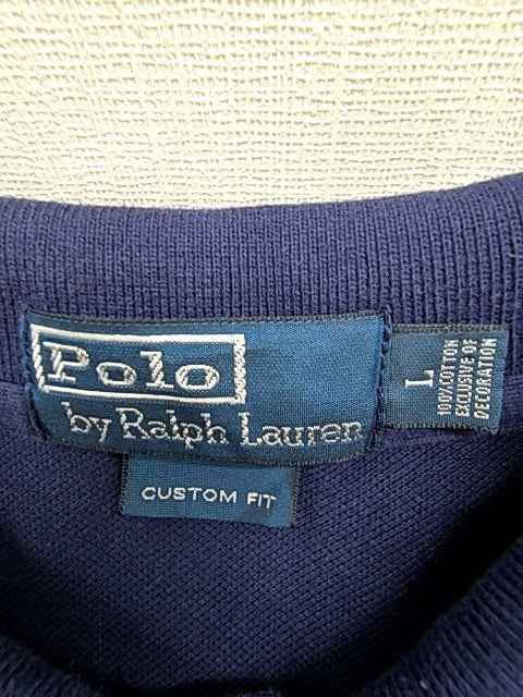 Polo Ralph Lauren Navy Short Sleeve Polo Shirt Men's L Custom Fit