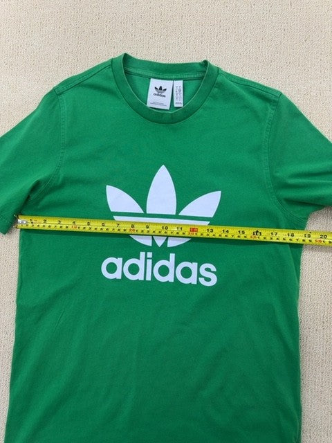 Adidas Men's Green Trefoil Short Sleeve T-Shirt Size M Cotton