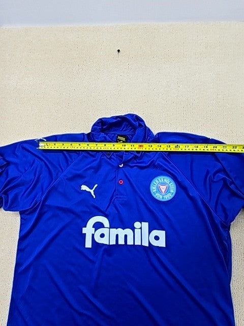 Puma Men's Blue Polo Jersey 4XL Short Sleeve Holstein Kiel Sports