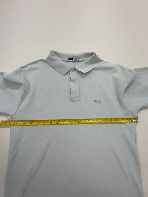 FILA Boys Light Blue Polo Shirt Pique Cotton Size 6 Regular Condition
