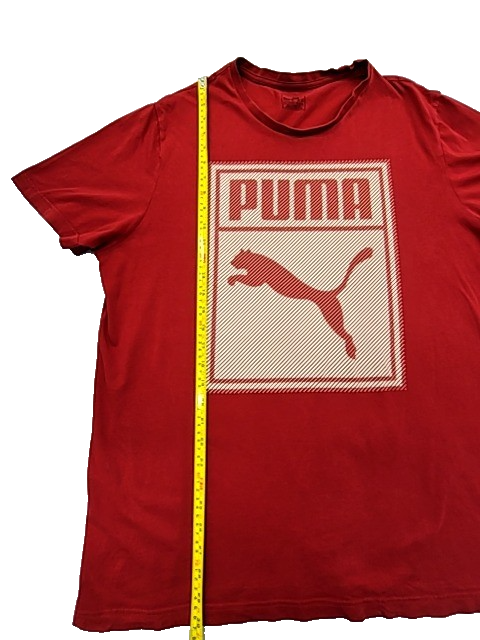 Puma Men's Red Short Sleeve T-Shirt XXL Regular Fit Crew Neck