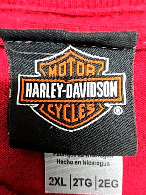 Harley-Davidson Men's Red Short Sleeve T-Shirt 2XL Crew Neck