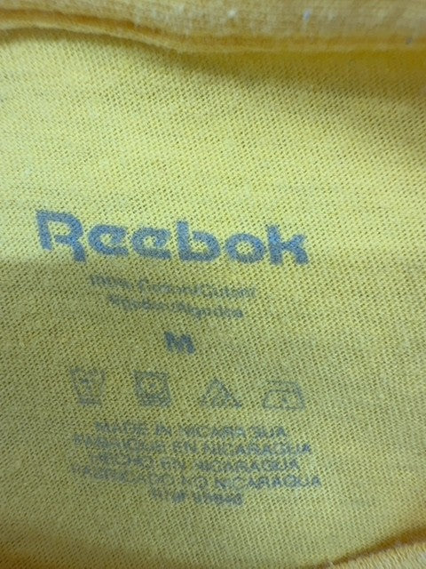 Reebok CrossFit Yellow Cotton T-Shirt M Short Sleeve Round Neck