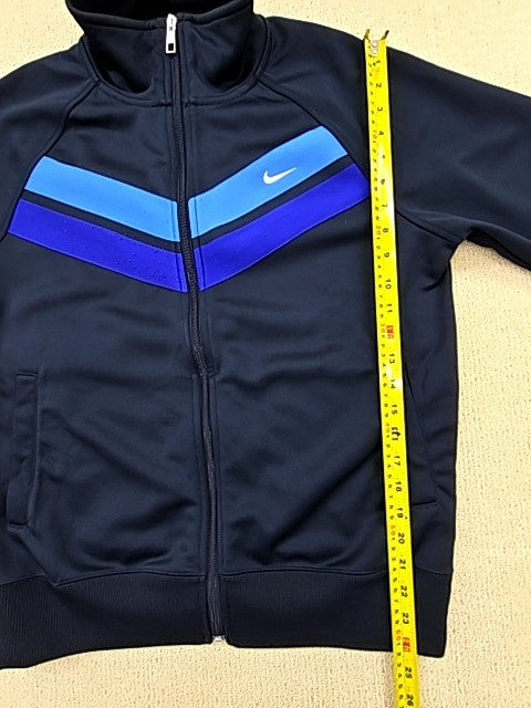 Nike Men's Navy Blue Stripe Track Jacket Size M Full Zip SP11072NIG