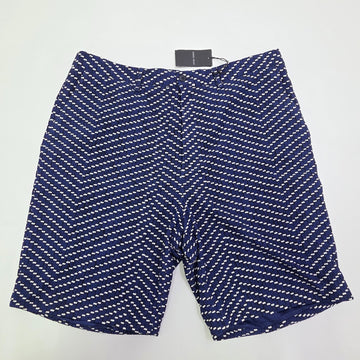 Giorgio Armani Men'S Classic Bermuda Shorts All Over Printed Navy Blue 56 Bnwt