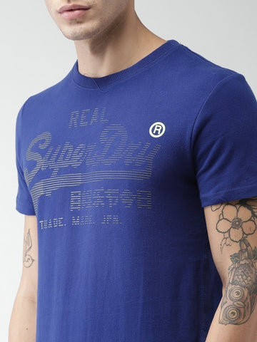 Superdry Men's Vintage Logo T-Shirt In Blue - Size M