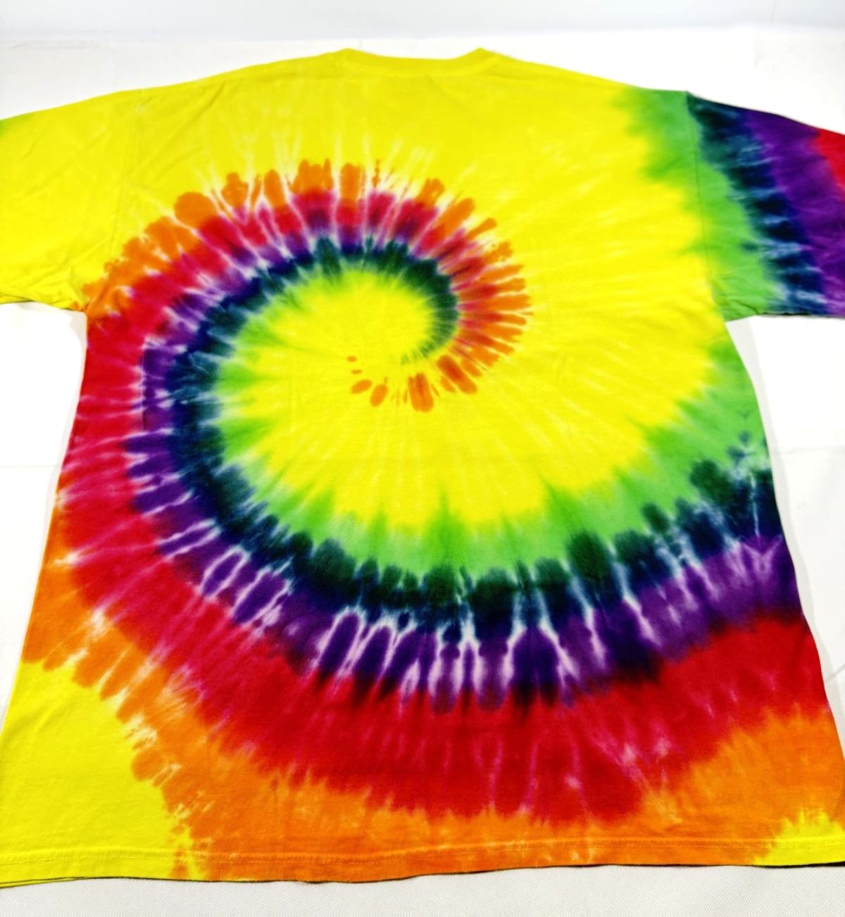 Port & Company Columbus Manor Mustang Rainbow Tie-Dye T-Shirt, Unisex XL