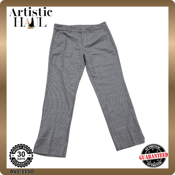 Reiko Laura Fancy Grey Houndstooth Cigarette Pants Sz 27 Women NWT