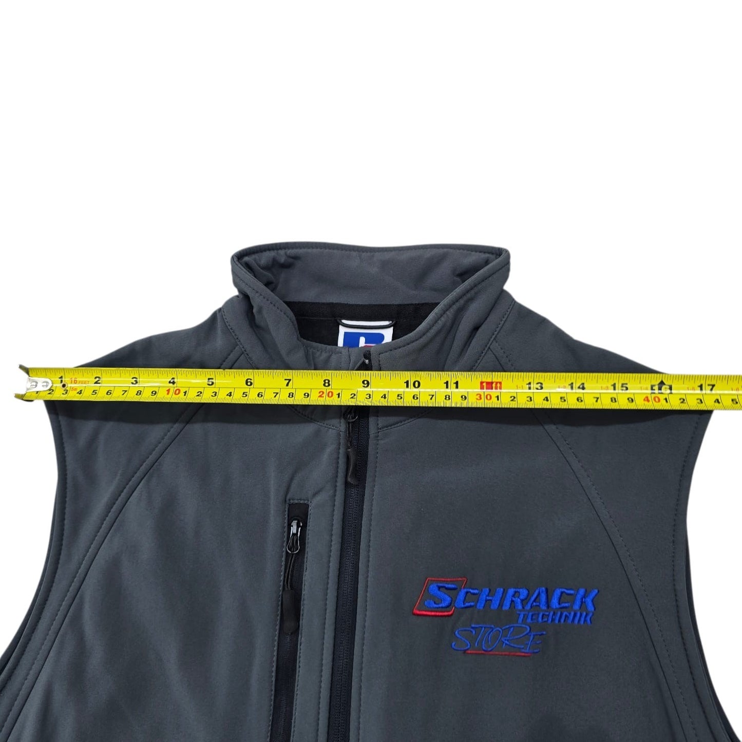 Russell Unisex Athletic Vest Charcoal Gray M Moisture-Wicking Full-Zip