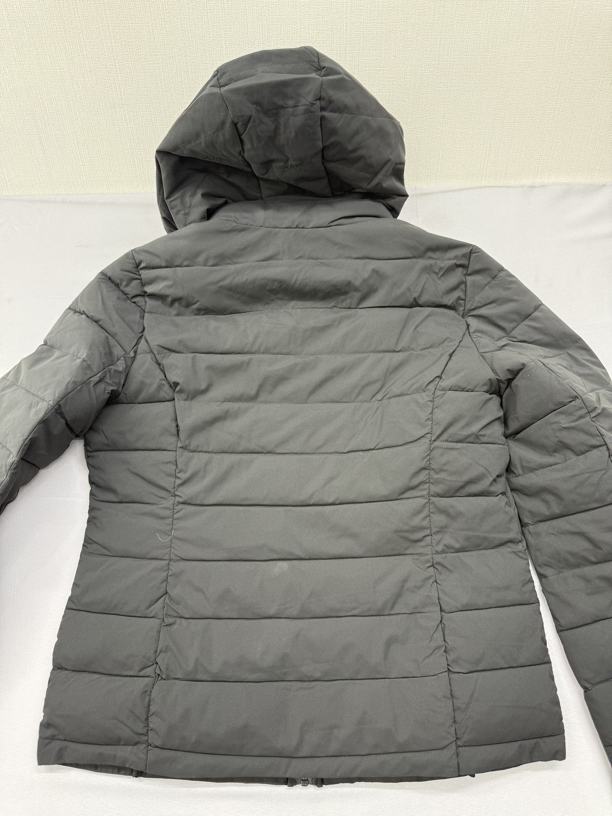 Michael Kors Black Puffer Jacket M Hooded Lightweight Quilted Zip