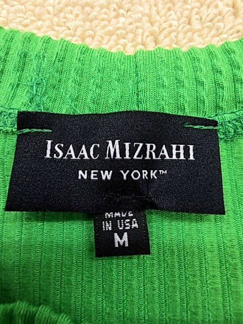 Isaac Mizrahi NY Green Maxi Rib Knit Sleeveless M Women USA