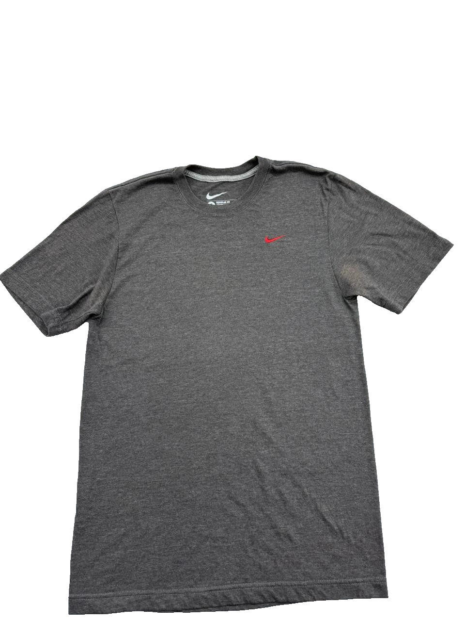 Nike Men's Grey S Short Sleeve Sportswear T-Shirt Embroidered Swoosh