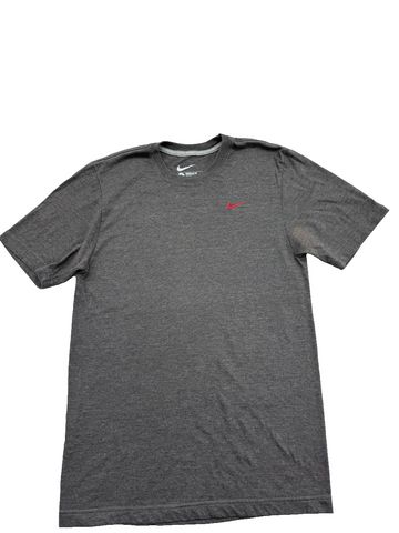 Nike Men's Grey S Short Sleeve Sportswear T-Shirt Embroidered Swoosh