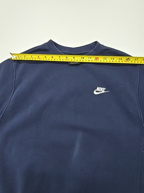 Nike Boys Navy Fleece Crewneck Pullover Hoodie Size S (6/7) Regular